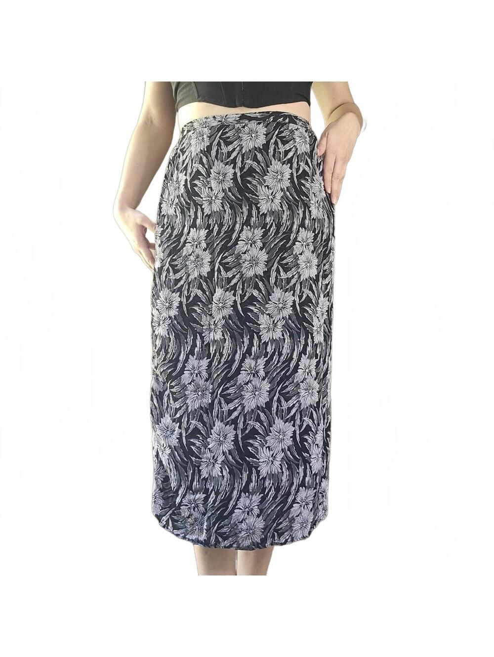 vintage reversible maxi/midi skirt medium large goth alt whimsigoth